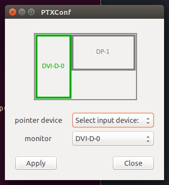 ptxconf config dialog